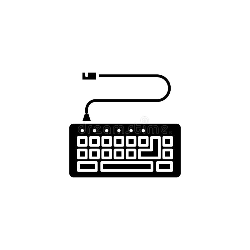 Begrepp för symbol för PCtangentbordsvart Symbol för vektor för PCtangentbordlägenhet, tecken, illustration royaltyfri illustrationer Begrepp för symbol för PCtangentbordsvart Symbol för vektor för PCtangentbordlägenhet, tecken, illustration royaltyfri illustrationer
