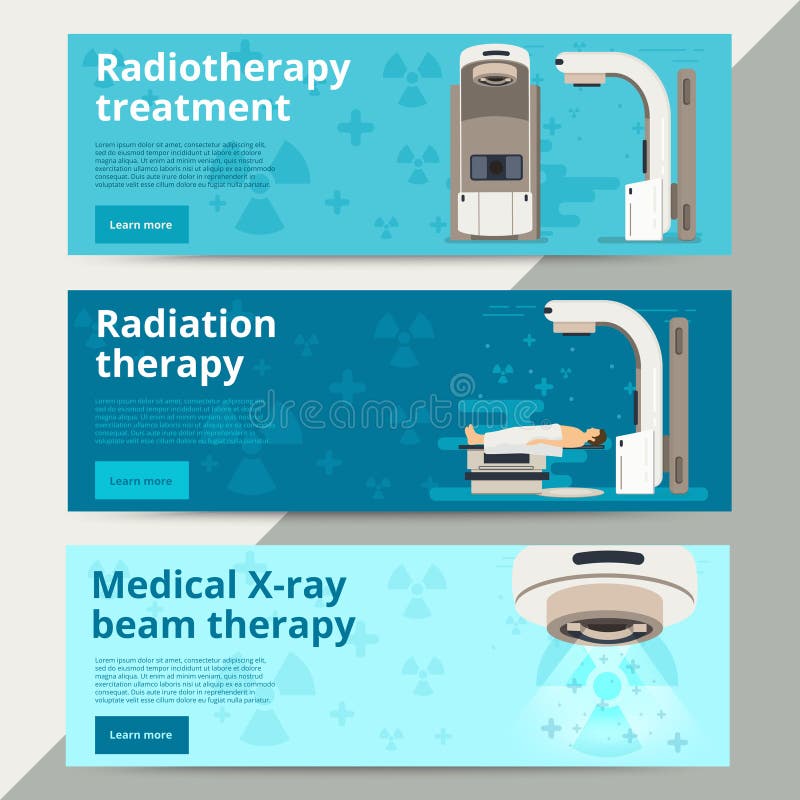 Begrepp för vektor för utstrålningsterapi Cancerbehandling