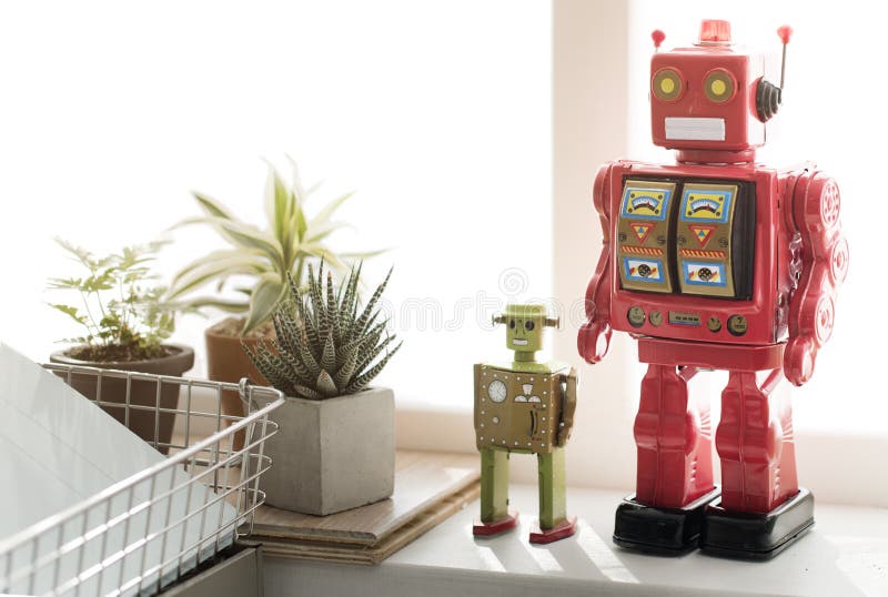 Begrepp för vetenskap för objekt för metall för grej för kontrollrobot Robotic royaltyfri fotografi