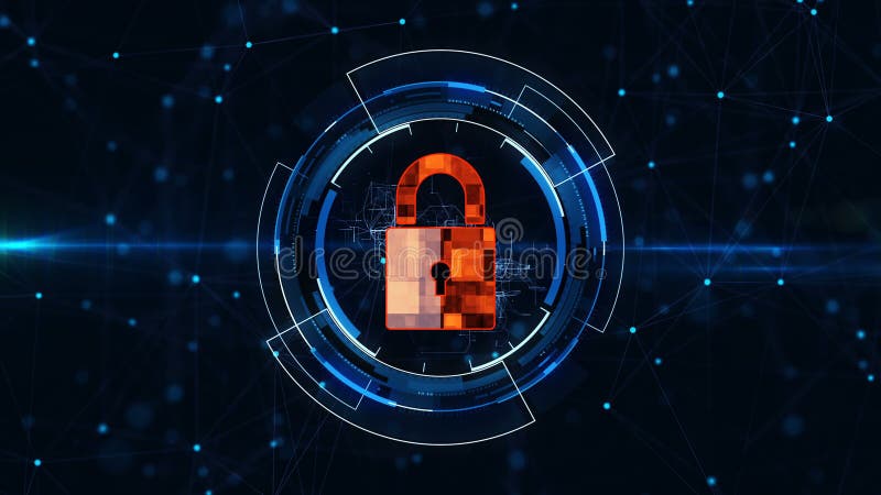 Begreppet för säkerhet för internetteknologicyberen av skyddar och avläser datavirusattack