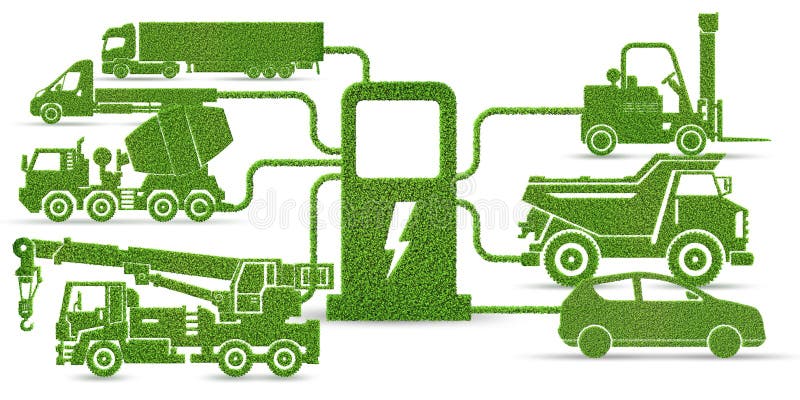 Concept of the electric vehicles charging station. Concept of the electric vehicles charging station