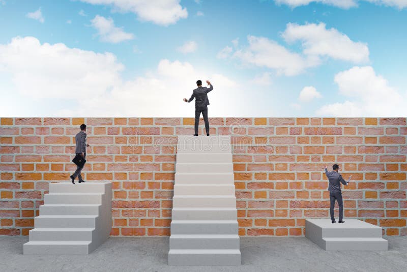 Begreppet otillbörlig karriärutveckling arkivfoto