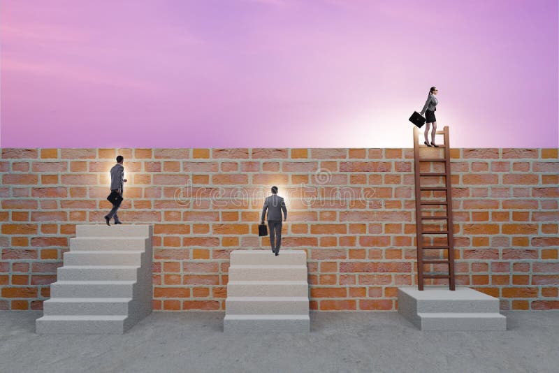 Begreppet otillbörlig karriärutveckling arkivbilder