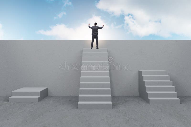 Begreppet otillbörlig karriärutveckling arkivfoton