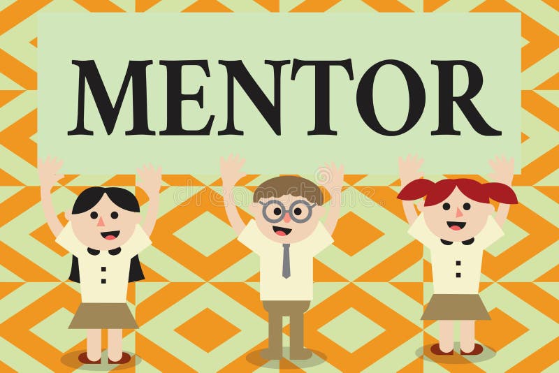 Begreppsmässig mentor för handhandstilvisning Att ställa ut för affärsfoto råder eller utbildar någon speciellt mer ung kollega vektor illustrationer Begreppsmässig mentor för handhandstilvisning Att ställa ut för affärsfoto råder eller utbildar någon speciellt mer ung kollega vektor illustrationer