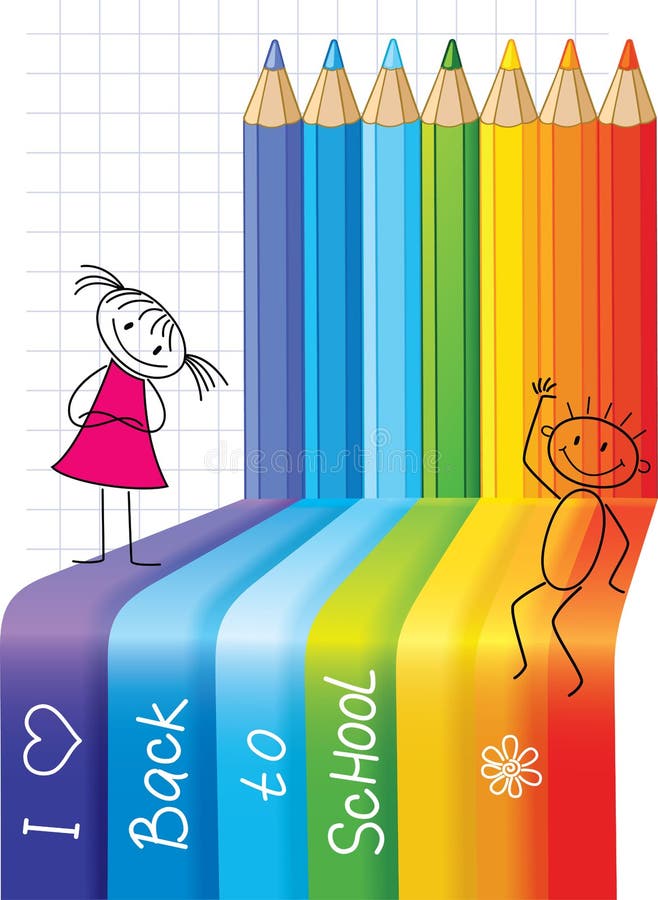 Begreppsmässig skola för tillbaka bakgrund till vektor illustrationer
