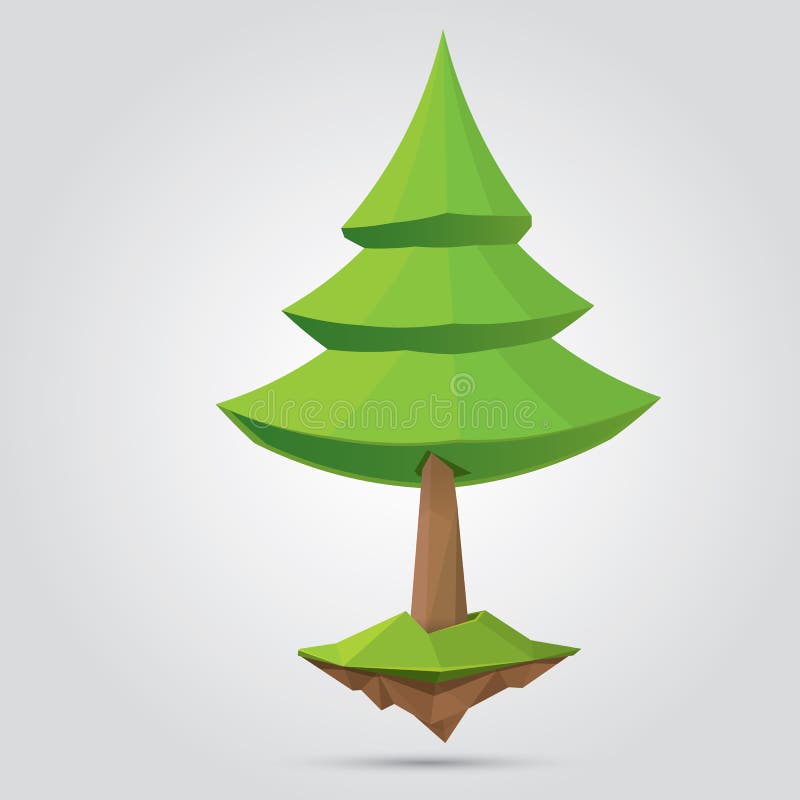 Begreppsmässigt polygonal träd också vektor för coreldrawillustration vektor illustrationer Begreppsmässigt polygonal träd också vektor för coreldrawillustration vektor illustrationer