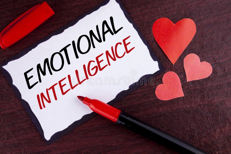 Begriffshandschrift, die emotionale Intelligenz zeigt Geschäftsfoto-Text Kapazität persönliche Gefühle zu steuern und zu berücksi