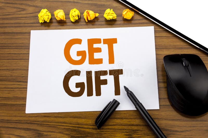 Begriffshandschrifttextvertretung erhalten Geschenk Geschäftskonzept für freien Shoping-Kupon geschrieben auf klebriges Briefpapi stockfoto Begriffshandschrifttextvertretung erhalten Geschenk Geschäftskonzept für freien Shoping-Kupon geschrieben auf klebriges Briefpapi stockfoto