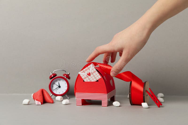 Begrip ' blije dag van de liefde voor valentijnsdag ' royalty-vrije stock afbeeldingen