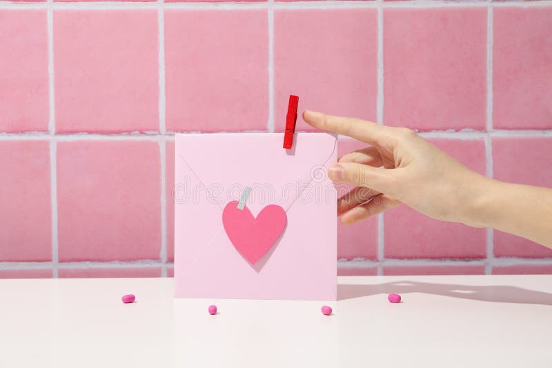 Begrip ' blije dag van de liefde voor valentijnsdag ' stock afbeelding