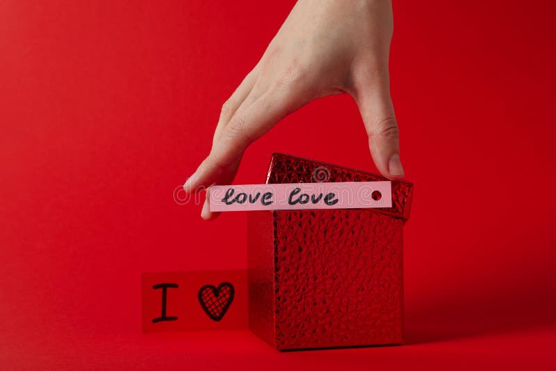 Begrip ' blije dag van de liefde voor valentijnsdag ' stock afbeelding