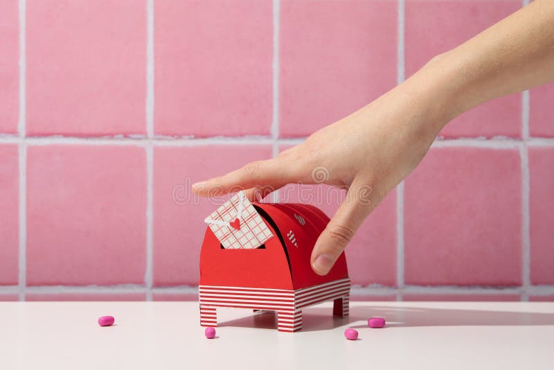 Begrip ' blije dag van de liefde voor valentijnsdag ' royalty-vrije stock foto