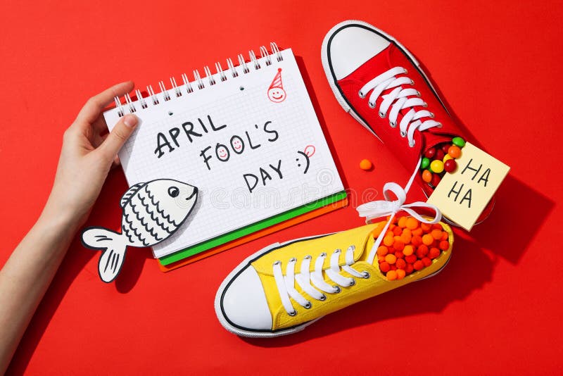 Fijne 1 april, dag van de grappen royalty-vrije stock foto