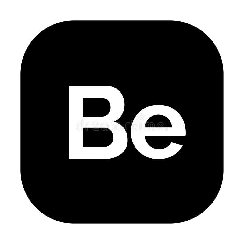 Behance Icon Logo editorial photography. Illustration of brand ...