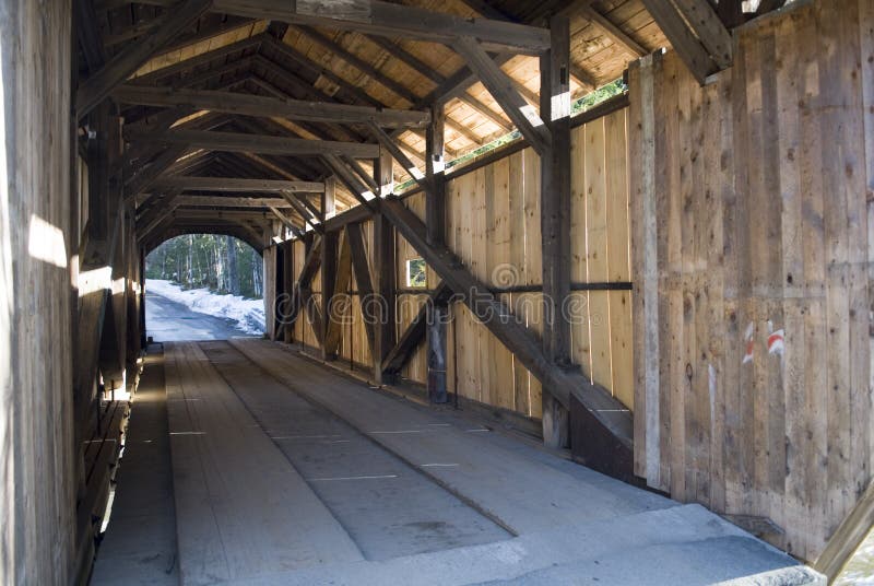 Behandelde Brug, Vermont royalty-vrije stock afbeelding Behandelde Brug, Vermont royalty-vrije stock afbeelding