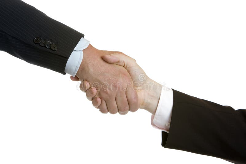 Business Handshake after successful deal. Business Handshake after successful deal