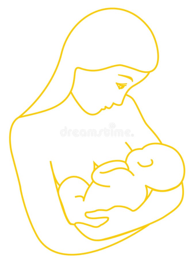 behandla som ett barn breastfeeding henne modern royaltyfri illustrationer behandla som ett barn breastfeeding henne modern royaltyfri illustrationer
