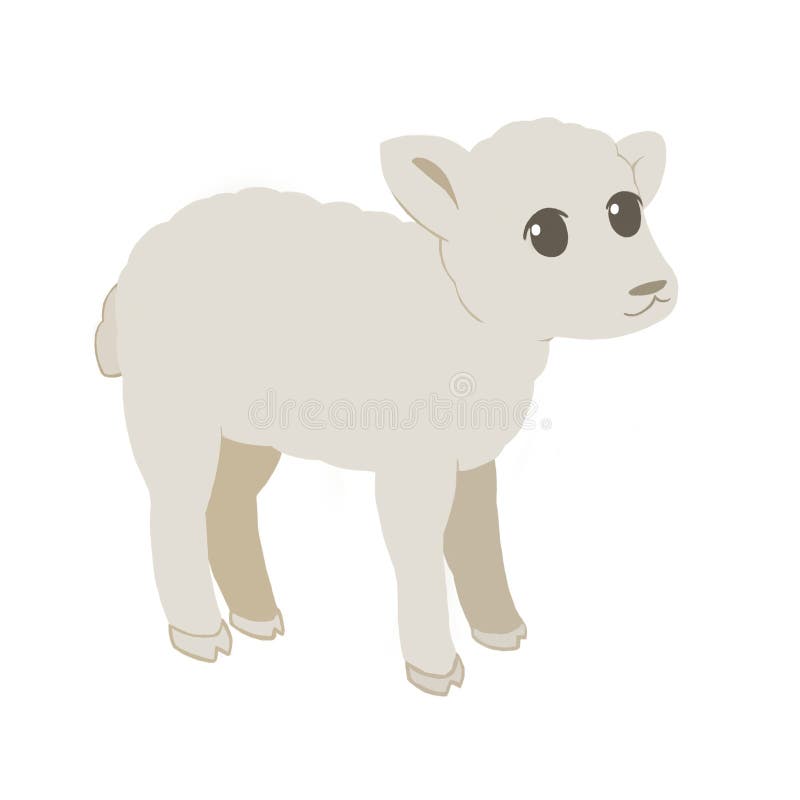 Behandla som ett barn lammet vektor illustrationer Behandla som ett barn lammet vektor illustrationer