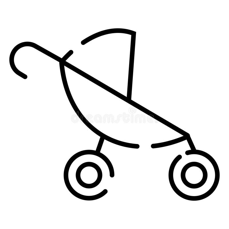 Behandla som ett barn sittvagnsymbolen stock illustrationer Behandla som ett barn sittvagnsymbolen stock illustrationer