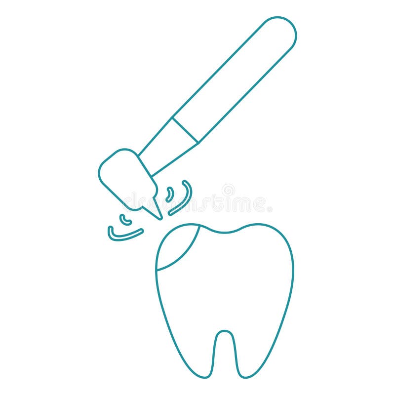 Behandling av karies h?lande tand dentistry tand- drill Behandlingen av tandv?rker linje vektorsymbol vektor illustrationer Behandling av karies h?lande tand dentistry tand- drill Behandlingen av tandv?rker linje vektorsymbol vektor illustrationer