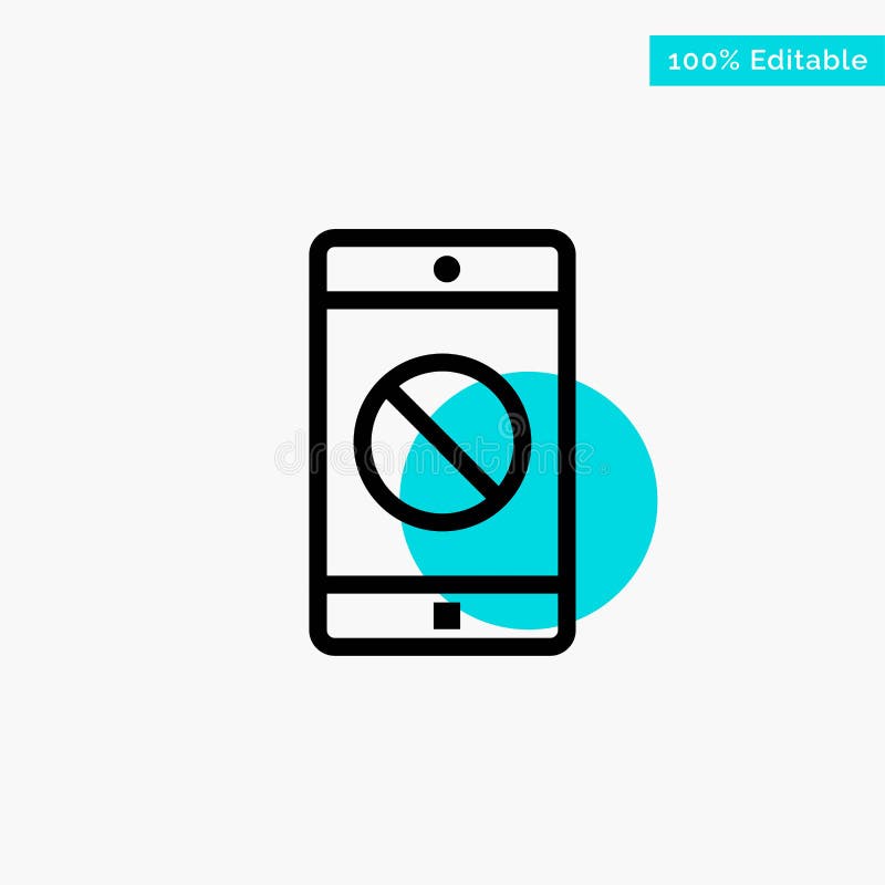 Behinderte Anwendung, behindertes Mobile, bewegliche Türkishöhepunktkreispunkt Vektorikone