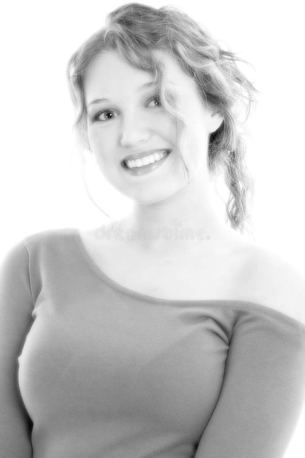 Download Bei Sedici Anni In In Bianco E Nero Fotografia Stock - Immagine di persona, teen: 206340