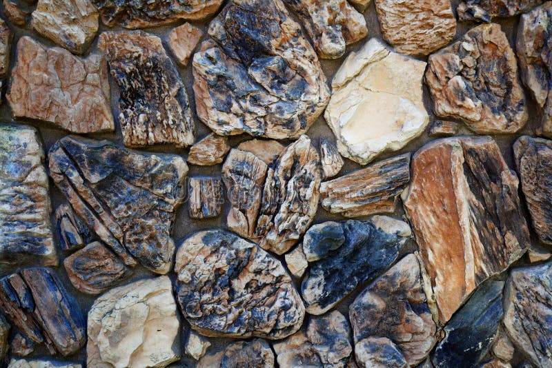 Beige and black stone wall