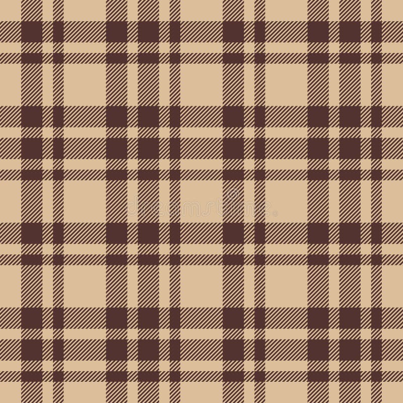 Beige Brown Check Plaid Seamless Fabric Texture Stock Vector ...