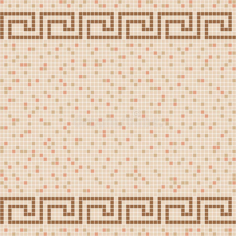 Beige Ceramic Tile Mosaic Pattern Stock Vector Illustration Of