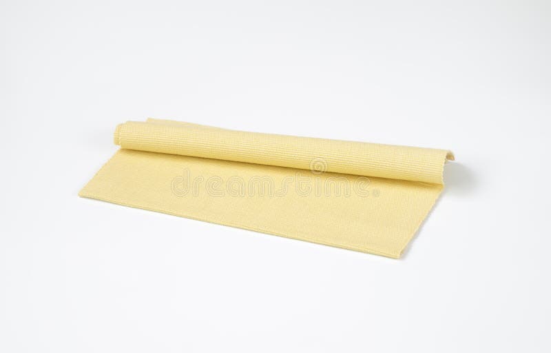 Beige cotton table mat stock image. Image of placemat 66728871