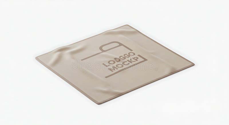Beige Fabric Mockup illustrazione vettoriale
