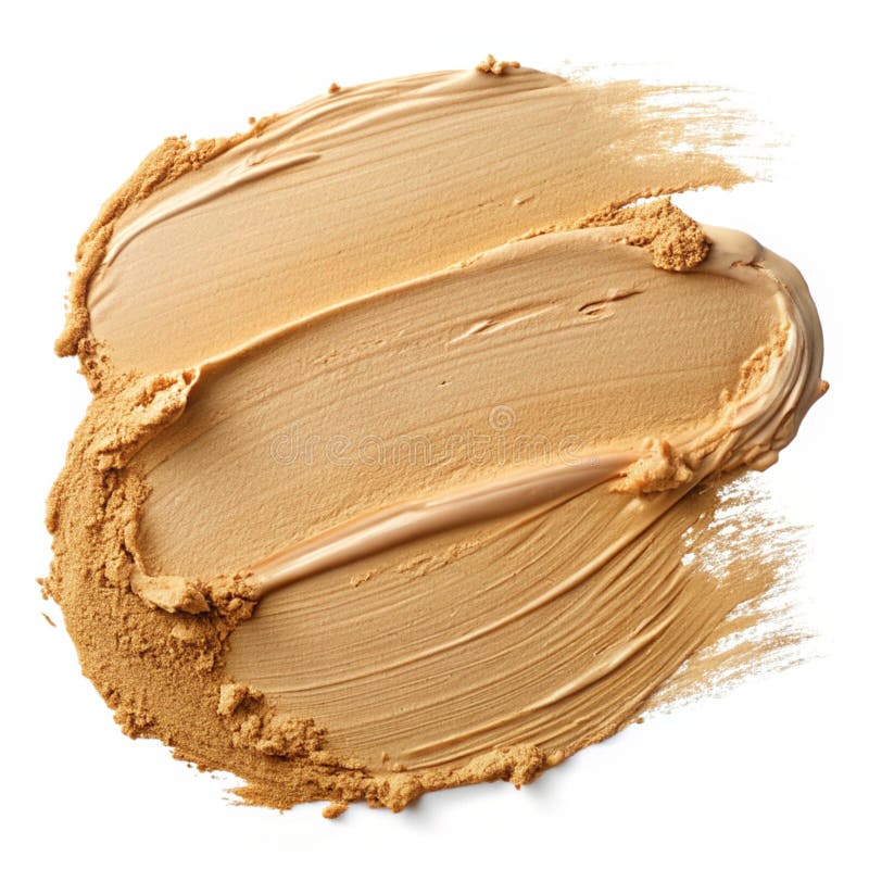 Beige Foundation Texture isolated on white background stock illustration