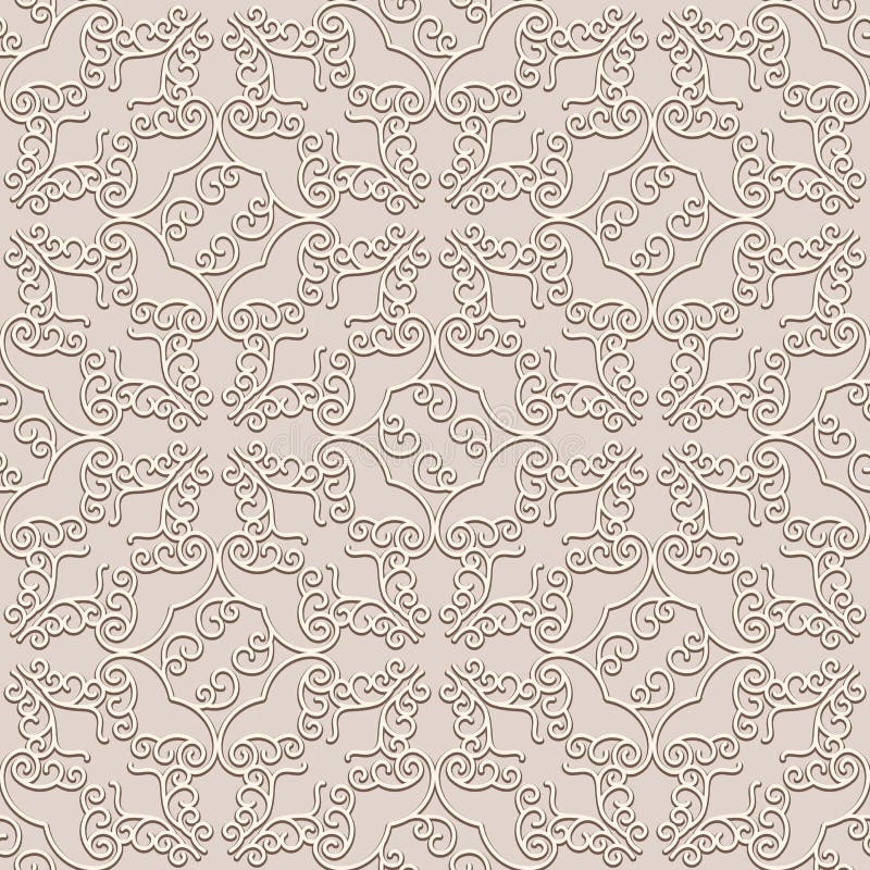 Beige Hintergrund der Weinlese, nahtloses Muster vektor abbildung