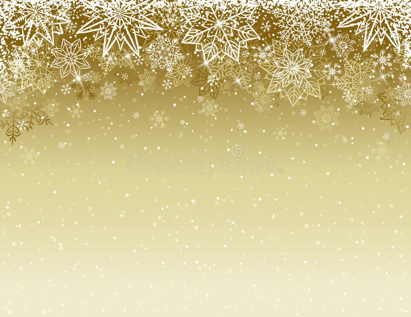 Beige julbakgrund med snöflingor och stjärnor, vektor royaltyfri illustrationer