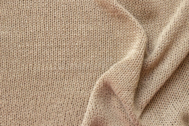 Beige Knitted Fabric Texture Stock Photo Image of close, wool 153365264