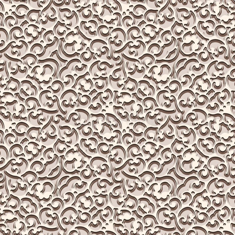 Beige nahtloses Muster der Weinlese stock abbildung