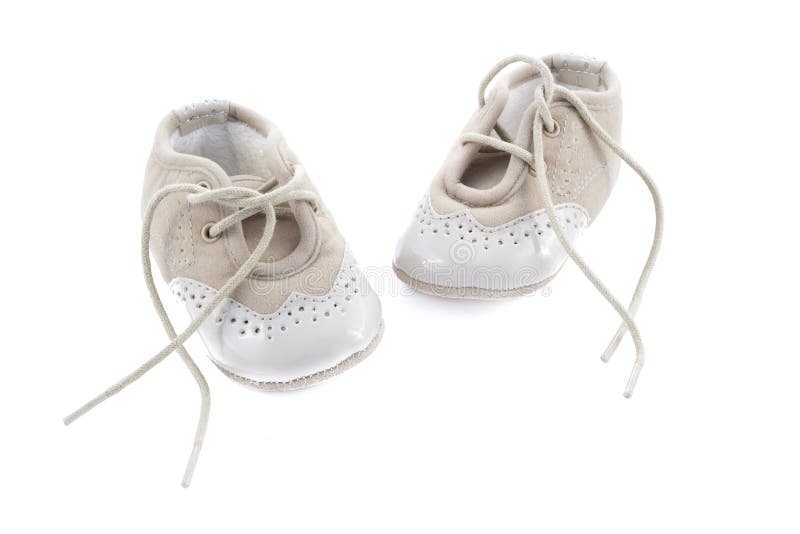 Beige shoes for kids stock image. Image of wear, buckle 41643821