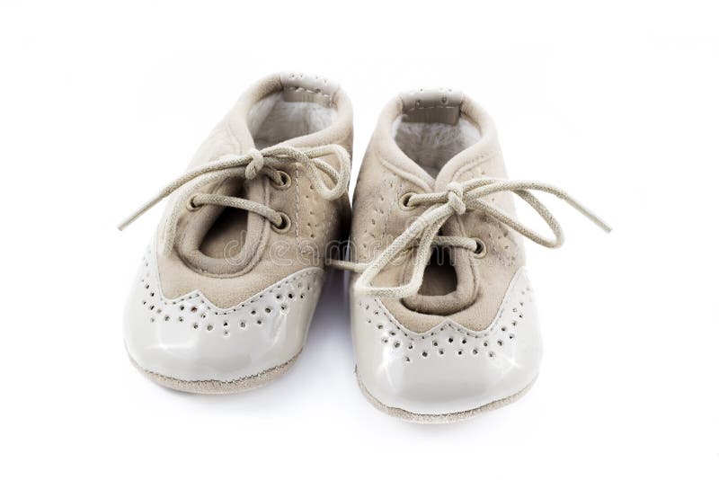 Beige shoes for kids stock photo. Image of small, baby 41644348