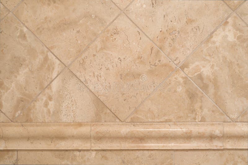 Beige Steinfliesen Auf Badezimmer-Wand Stockfoto - Bild von abschluß