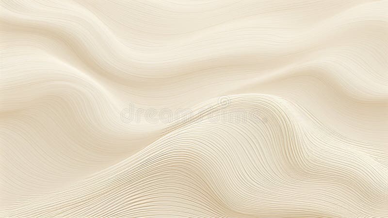 Beige Waved Background: Realistic Landscapes With Organic Simplicity vector illustration