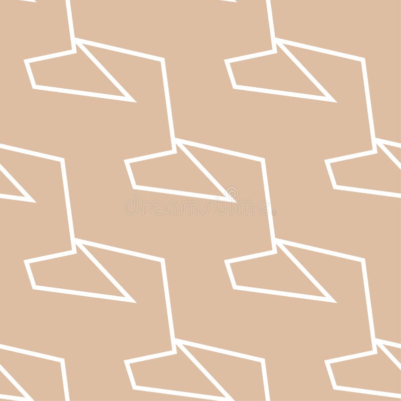 Beige and white geometric print. Seamless pattern vector illustration Beige and white geometric print. Seamless pattern vector illustration