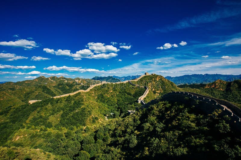 Beijing, China - AUG 11, 2014: Jinshanling Great Wall of China stock photo Beijing, China - AUG 11, 2014: Jinshanling Great Wall of China stock photo