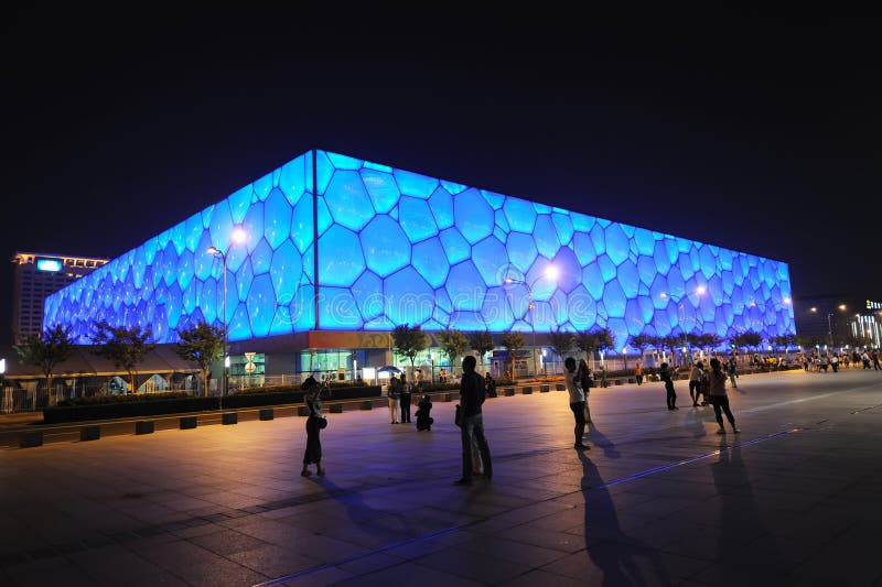 Beijing National Aquatics Center - Water Cube stock photo