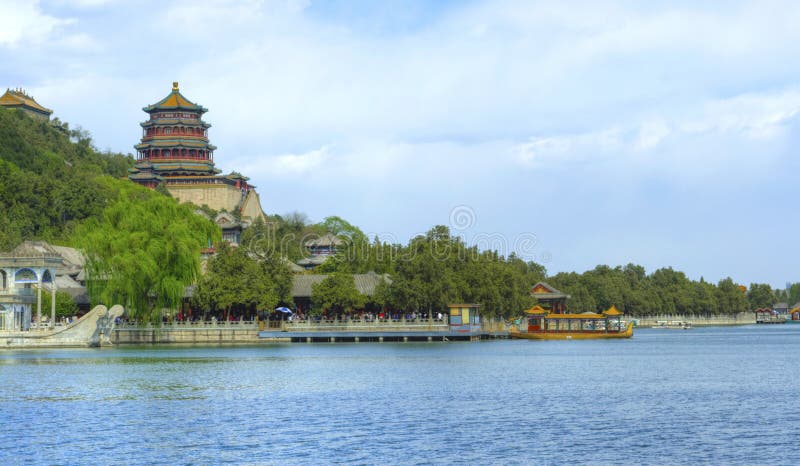 Summer Palace in Beijing, China. Hdr bridge stock images, royalty-free photos and pictures