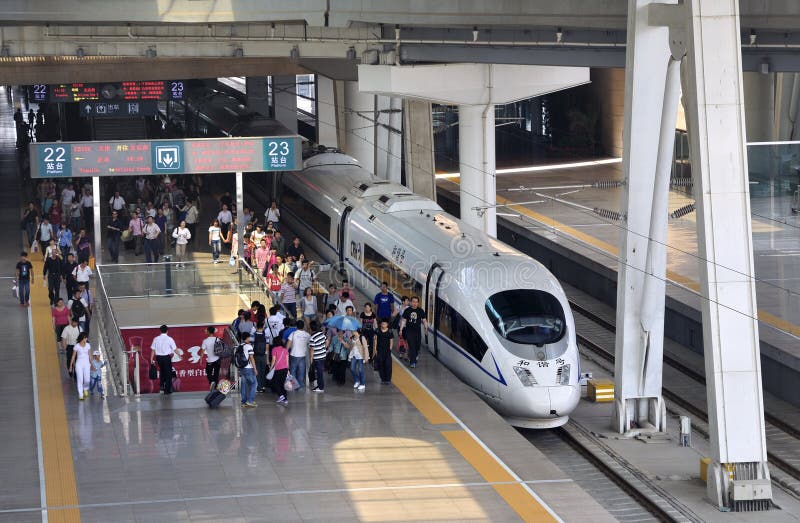 Beijing Railway Station,High Speed â€‹â€‹Rail royalty free stock images