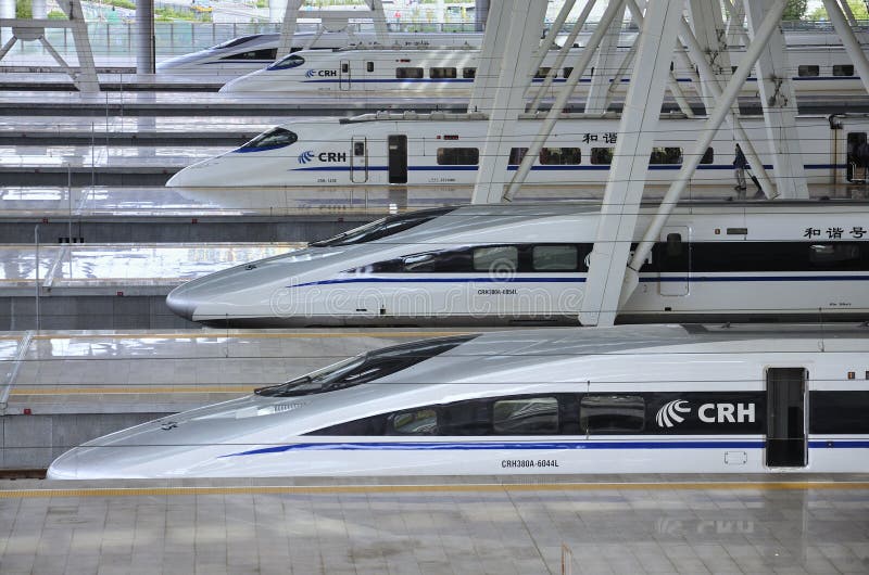 Beijing Railway Station,High Speed ​​Rail royalty free stock images
