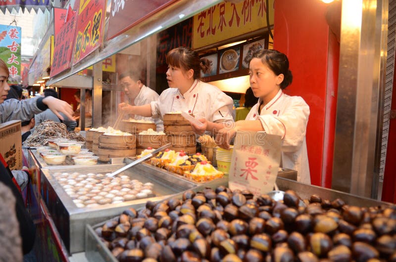 Beijing street snack market