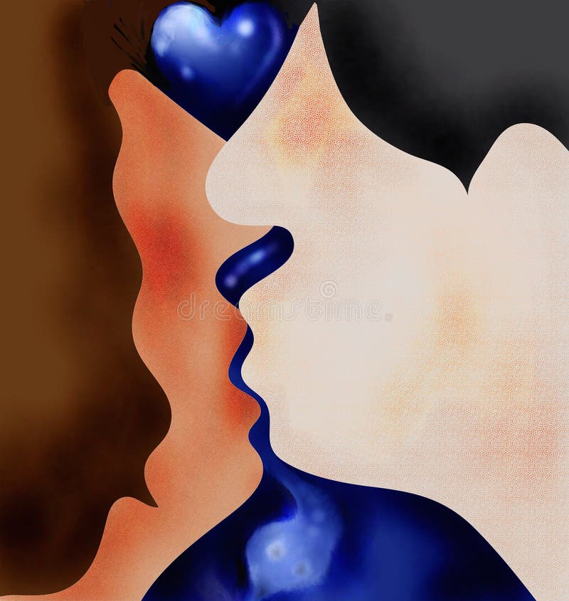 Um beijo na testa ilustração stock. Ilustração de testa - 240844641