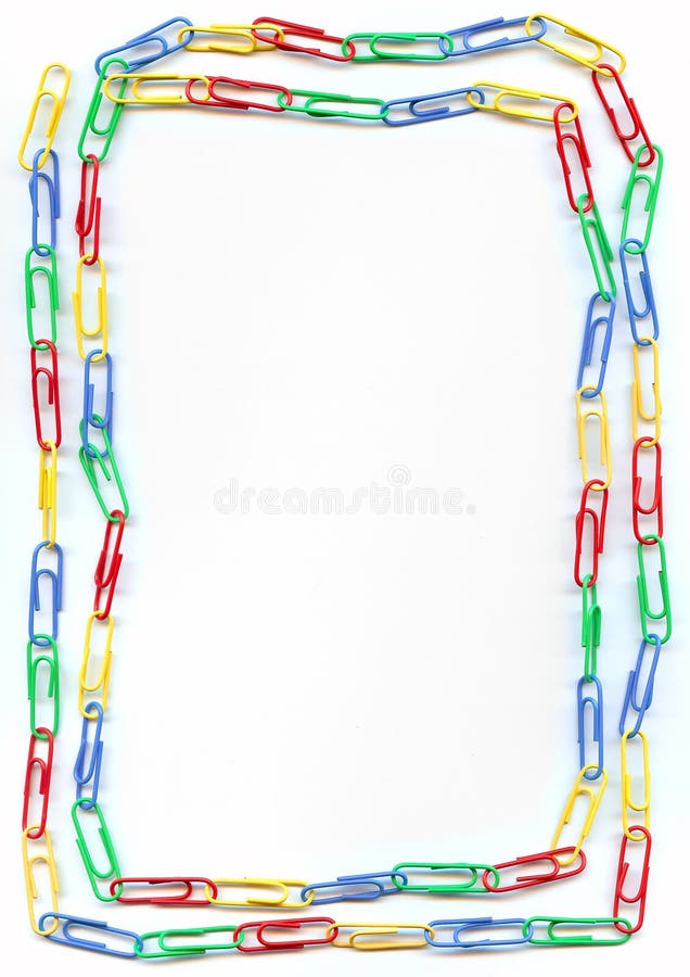 Beira colorida dos paperclips fotografia de stock royalty free Beira colorida dos paperclips fotografia de stock royalty free